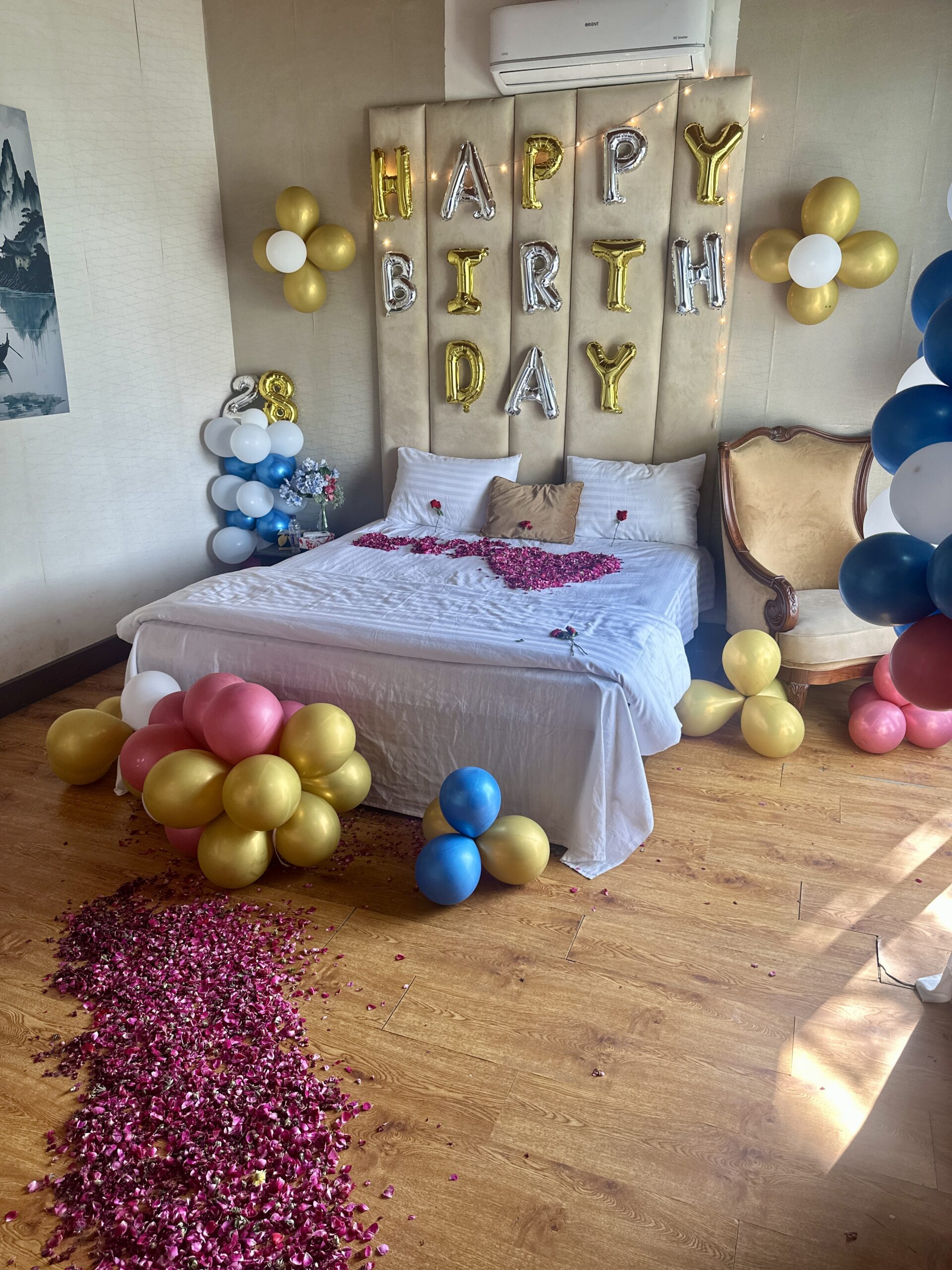 Celebration room styling at Pinetop Resort